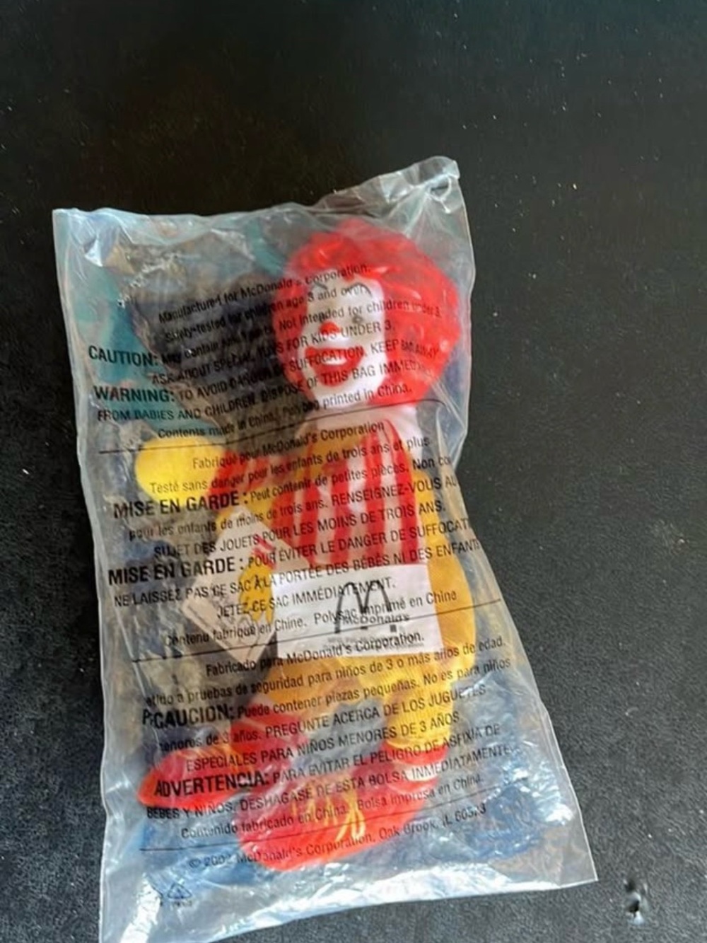 McDonald's Happy Meal Ronald McDonald Doll 2002 Sealed NEW..Very Rare